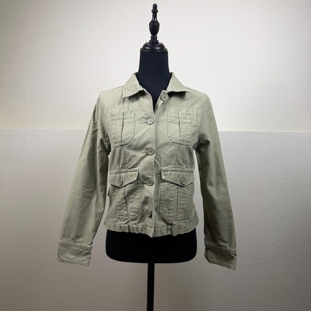 Quizz & Co. Sage Green Utility Jacket — Size S